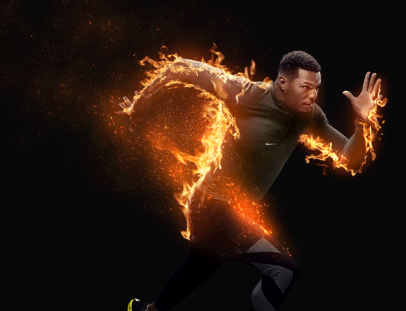 Animated Fire Embers & Sparks Photoshop Action - Runner