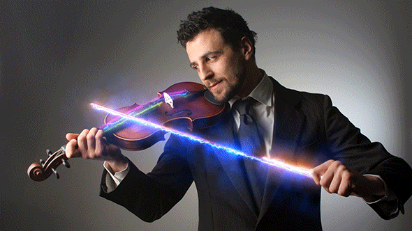 Animated Energy Effects Photoshop Action - man-playing-violin